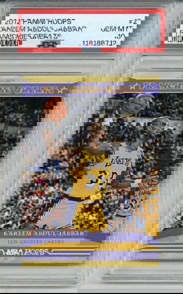 2012 PANINI HOOPS FRANCHISE GREATS #2 KAREEM ABDUL JABBAR PSA 10 LOW POP