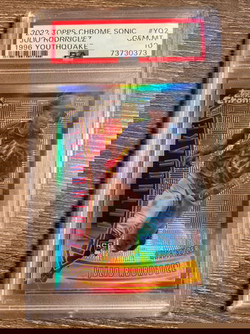2022 Topps Chrome Sonic 1996 Youthquake Julio Rodriguez PSA 10 GEM MT Rookie RC