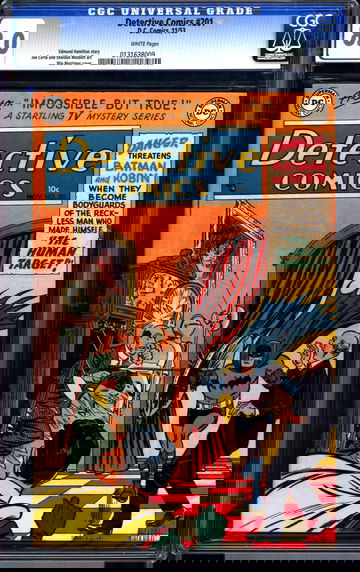 Detective Comics #201 (1953) CGC 8.0 -- White pages; Mortimer "Human Target" cvr