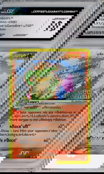 2006 POKEMON EX CRYSTAL GUARDIANS LUDICOLO #6 REV HOLO CGC 10