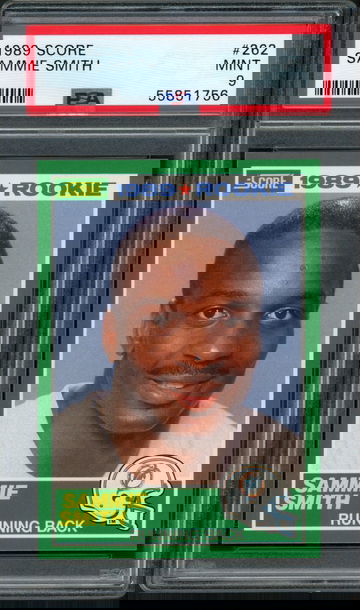 1989 Score Sammie Smith RC #262 Miami Dolphins - PSA 9