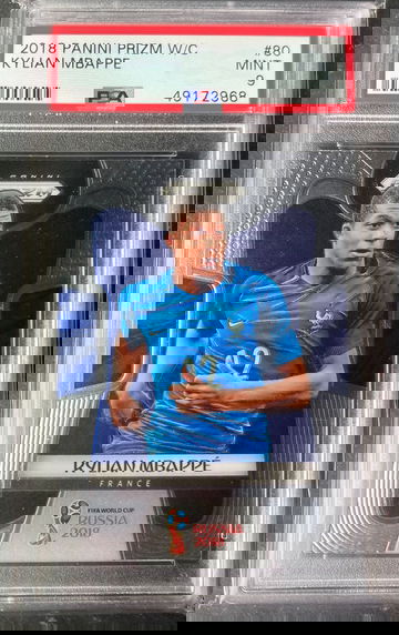 2018 Panini Prizm World Cup Kylian Mbappe #80 PSA 9