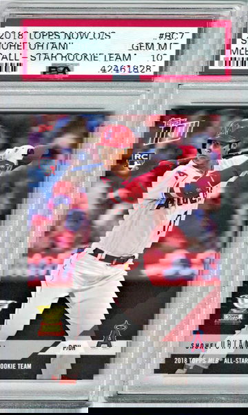 2018 Topps Now O/S MLB All-Star Rookie Team Shohei Ohtani RC PSA 10 Gem-Mint PSA Population 74 Ultra RARE!!!