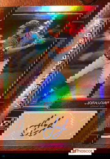 2022 Panini Donruss JOSH LOWE SIGNATURE Series AUTO #SS-JL Rookie RC TB Rays