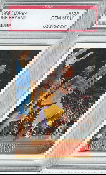 1996 Topps Kobe Bryant PSA 10 Gem-Mint