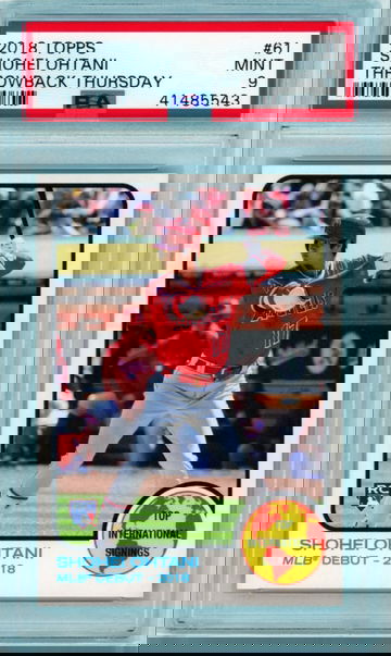 2018 Topps Throwback Thursday #61 Shohei Ohtani PSA 9 MINT!