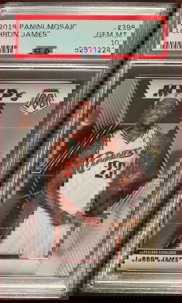 2019 Panini Mosaic LeBron James MVP PSA 10