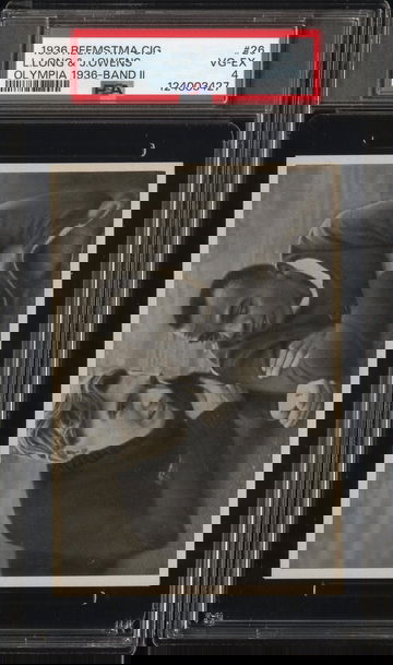 JESSE OWENS & Luz Long 1936 Reemtsma Olympia Band II Tobacco #26 Rookie RC PSA 4