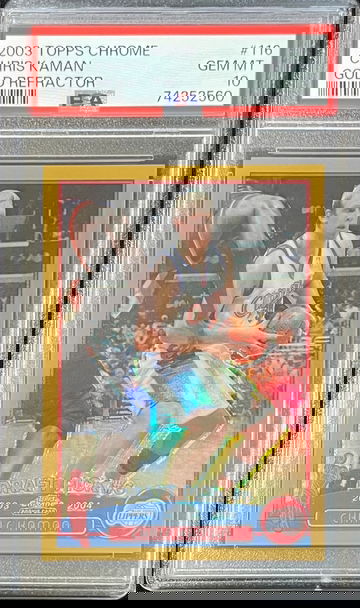 2003-04 Topps Chrome Chris Kaman Gold Refractor RC #116 /50 PSA 10 Gem Mint