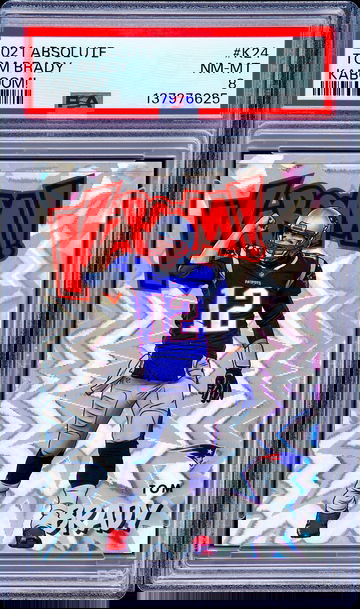 2021 Tom Brady Panini Absolute Kaboom Vertical Holo PSA 8 #K24 Football SP Patriots RARE