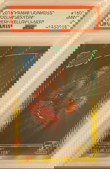 2018-2019 Donruss COLLIN SEXTON Green/Yellow Laser SP RC! PSA 9! Low pop!