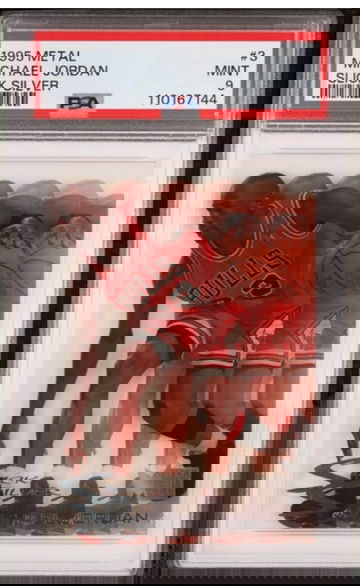 Michael Jordan 1995 metal slick silver psa 9