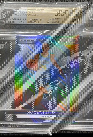 2018-19 panini prizm Grayson Allen Rookie rc Silver Prizm BGS 9.5 #123