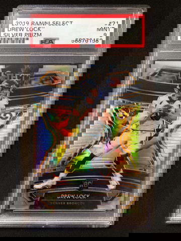 2019 Panini Select - Drew Lock - Rookie Concourse Silver Prizm PSA 9 Mint