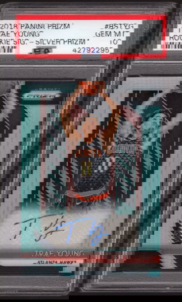 Trae Young 2018 Prizm Rookie Signatures Silver Prizm PSA 10