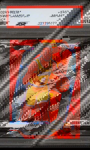 2024 Prizm Prizms Red Ice Bronny James Jr. #243 PSA 8