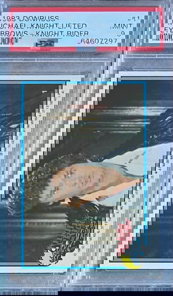 David Hasselhoff 1983 Donruss Knight Rider Lifted Eyebrows #1 PSA 9 Pop 3