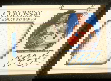 Cade Cunningham 2021-22 Panini National Treasures Colossal Material Rookie Auto /99 