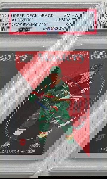 2021-22 Upper Deck KIRILL KAPRIZOV Mastery Achievement A - GEM MINT PSA 10 - Minnesota Wild