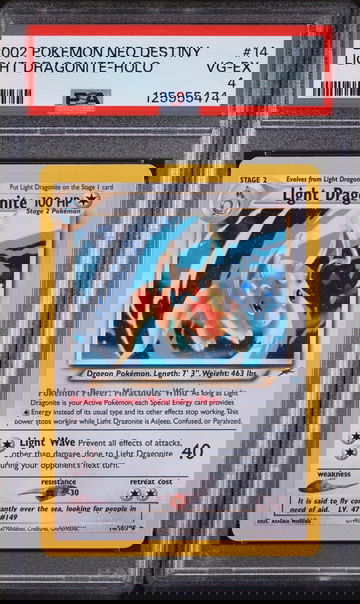 2002 Pokemon Neo Destiny Dragonite #14 PSA 4