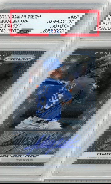 2013 Panini Prizm Autographs #AB Adrian Beltre PSA/DNA GEM MINT 10/AUTO 9
