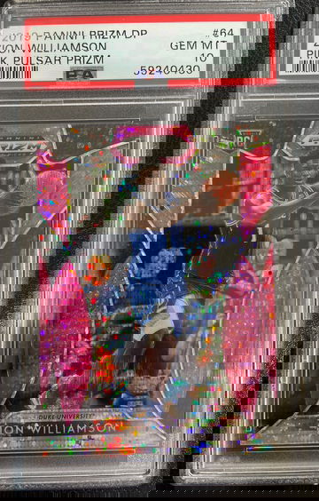 2019-20 Panini Prizm Draft Zion Williamson Pink Pulsar #64 Gem Mint PSA 10