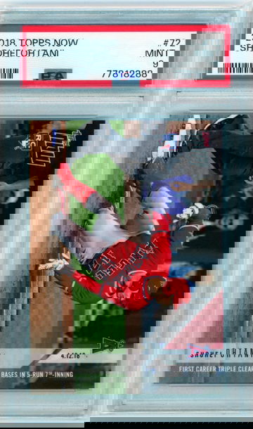 2018 Topps Now #72 Shohei Ohtani PSA 9 MINT!