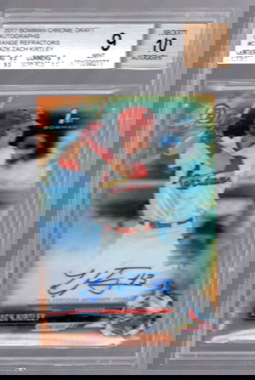 Zach Kirtley 2017 Bowman Orange Refractor Auto