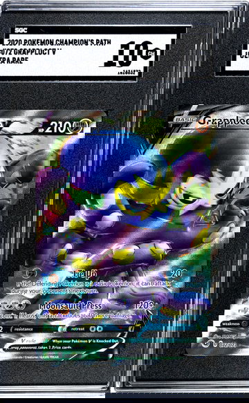 2020 Pokémon Sword & Shield Champion's Path Full Art Grapploct V #072/073 SGC 10