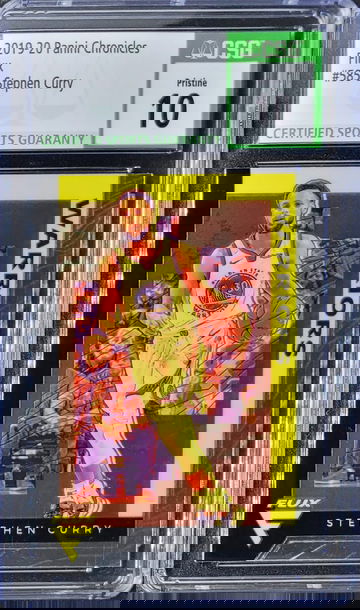 2019-20 Panini Chronicles Flux Stephen Curry #585 CSG Pristine 10 Green Label