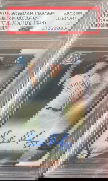 2015 Bowman Chrome Brendan Rodgers auto PSA 10