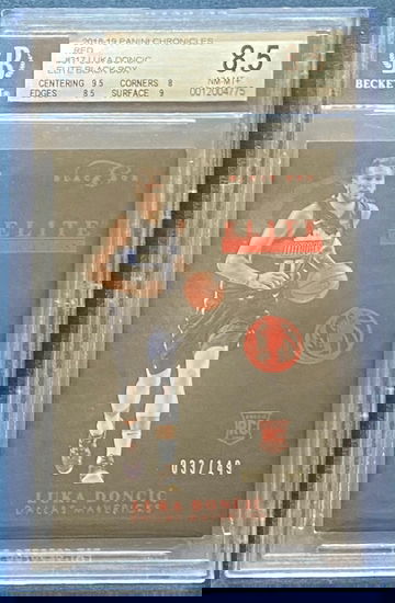 Luka Doncic Chronicles Elite Black Box Red #'d/149 BGS 8.5