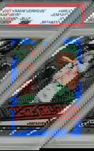 2021 PANINI DONRUSS UNLEASHED BLUE #UNL3 BABE RUTH LE 071/249 PSA 10 LOW POP