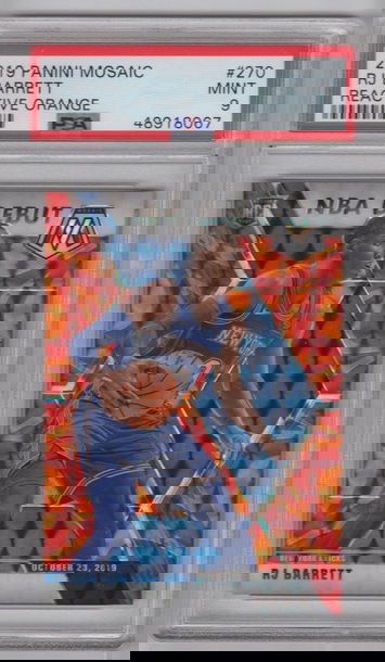 2019 Mosaic RJ Barrett Orange Reactive PSA 9