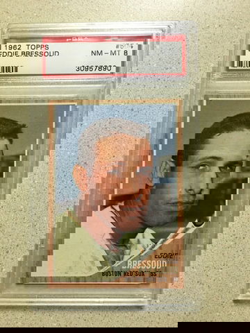 1962 Topps #504 Eddie Bressoud PSA 8 NM-MT RED SOX