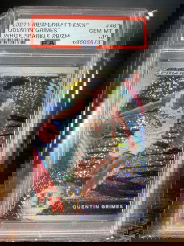 2021 Prizm Draft Picks Quentin Grimes Rookie White Sparkle #46 PSA 10 Gem Mt