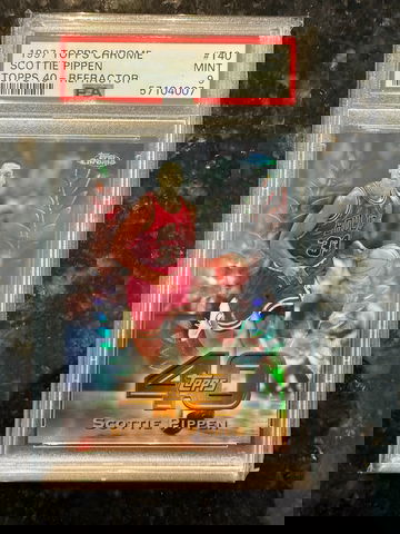 1997 Topps Chrome Topps 40 Refractor Scottie Pippen #T40 PSA 9