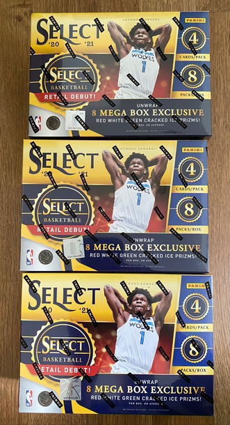 2020-2021 Select Basketball Mega Box Lot - 3 Boxes In Hand