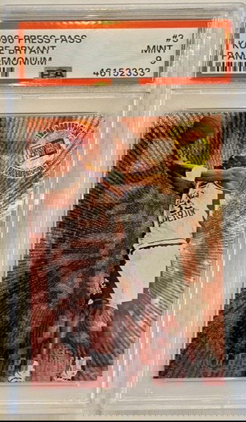 1996 Press Pass Pandemonium Kobe Bryant PSA 9 (MINT) (Rare RC, Pop 18)