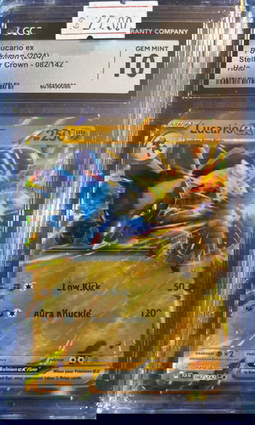 2024 Pokémon Lucario ex Stellar Crown 082/142 CGC 10 Gem Mint