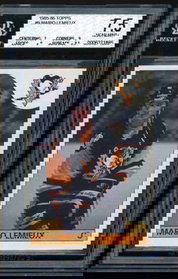 1985-86 Topps #9 Mario Lemieux BGS 7.5 Near Mint+