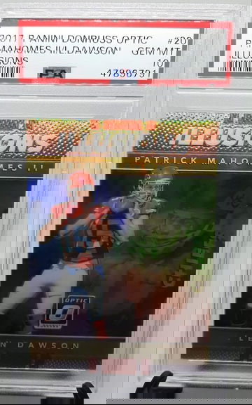 2017 Panini Donruss Optic Illusions Patrick Mahomes Rookie RC 20 PSA 10 LOW POP