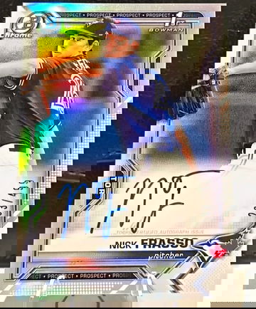 2021 Bowman Chrome Nick Frasso 1st Bowman Auto Refractor /499 Dodgers