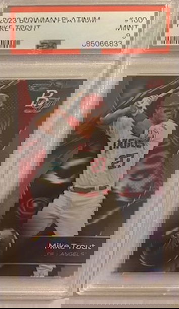 Mike Trout #100 2023 Bowman Platinum PSA 9