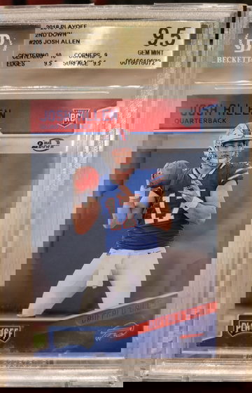 2018 Panini Playoff Josh Allen 2nd Down BGS 9.5 Jersey #