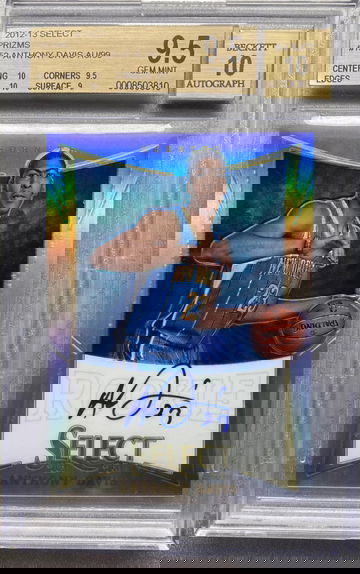 ANTHONY DAVIS 2012 SELECT SILVER PRIZM AUTO ROOKIE CARD #/99 BGS 9.5 GEM MINT 