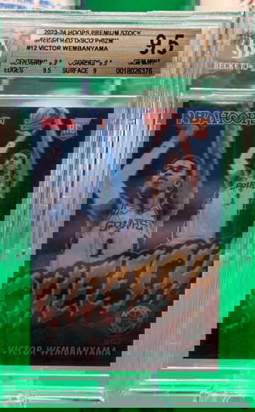 2023-24 NBA Hoops premium stock Sheesh Victor Wembanyama (RC) Red Disco Prizm