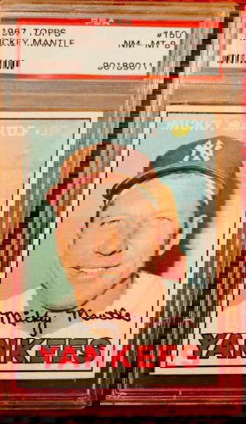 1967 Topps #150 Mickey Mantle PSA 8 Nr Mt Mt HOF
