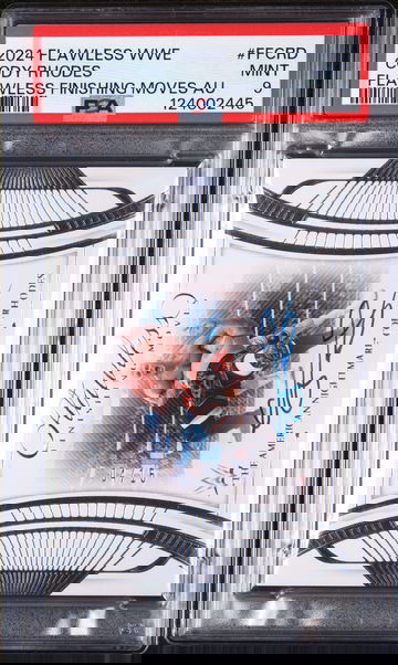 2024 Panini Flawless WWE Flawless Finishing Moves Autographs the American Nightmare Cody Rhodes #FFCRD /15 PSA 9