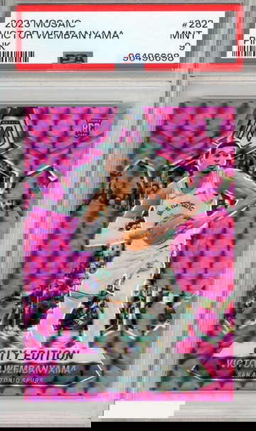 2023 PANINI MOSAIC VICTOR WEMBANYAMA #282 PINK 31 OF 149 ROOKIE RC PSA 9